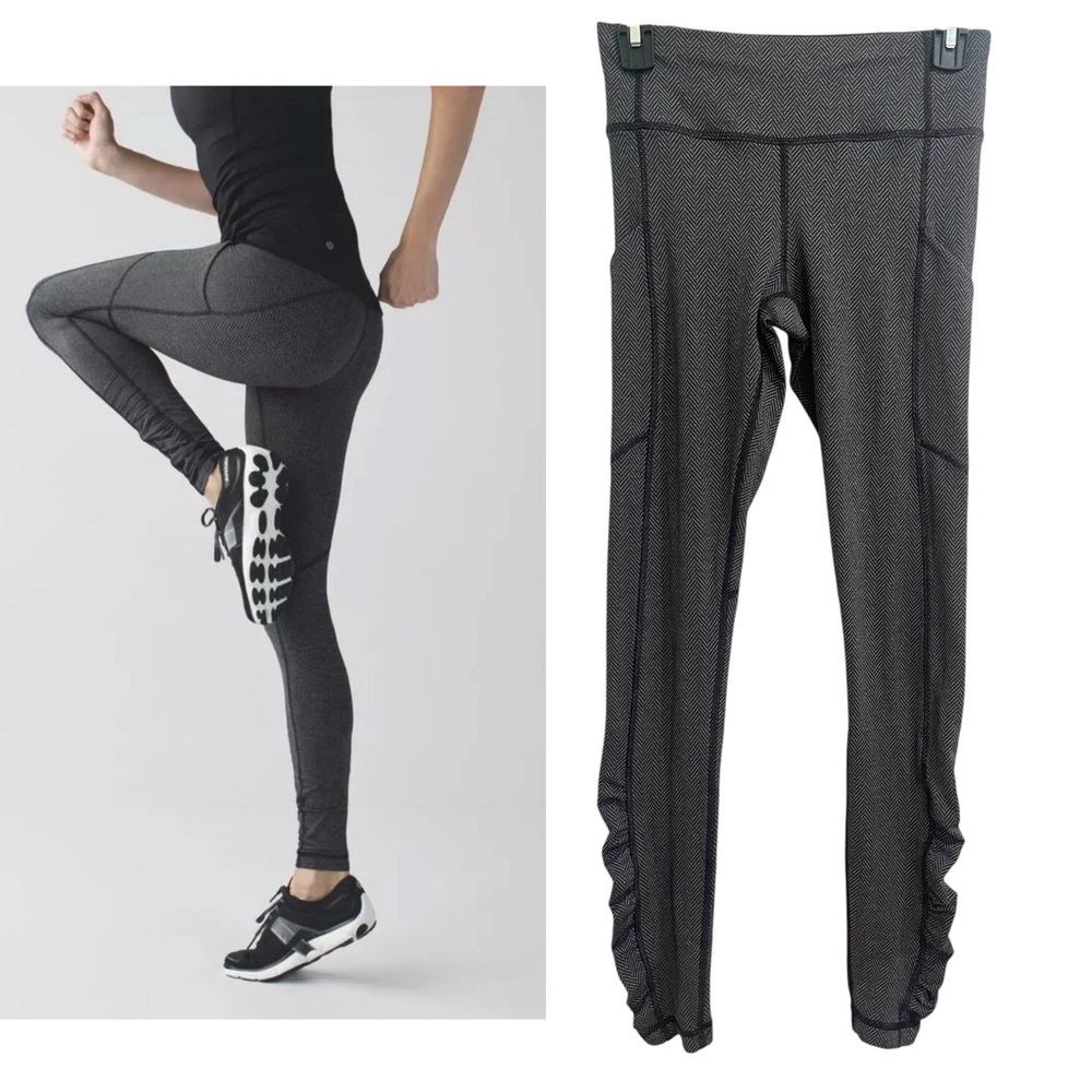 lululemon athletica Speed Tight IV Giant Herringbone Heathered Leggings Size 4